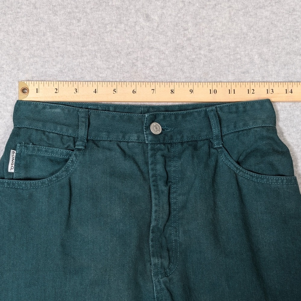 Vtg Bongo Gene Montesano Jeans Womens Size 5 Tapered High Waist Green USA Made - Picture 8 of 13